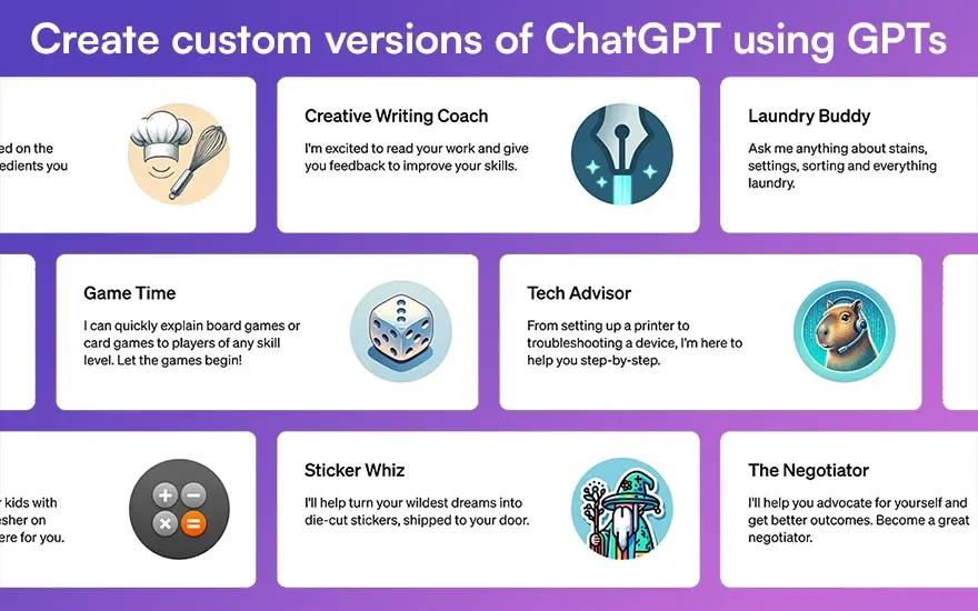 Create custom versions of ChatGPT using GPTs