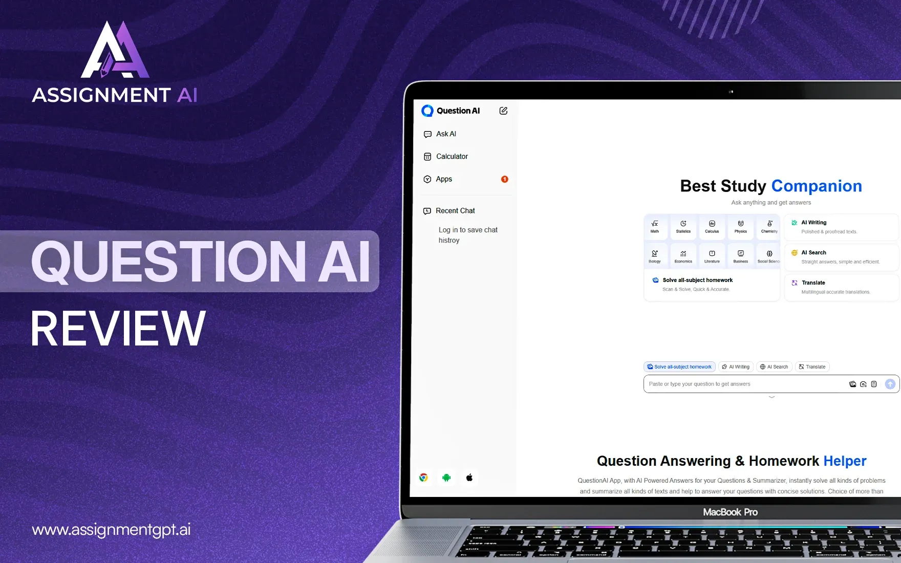 Question AI Review | Best AI Homework Helper in 2025