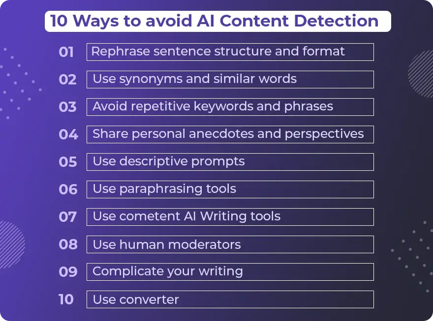 10 Ways to avoid AO Content Detection