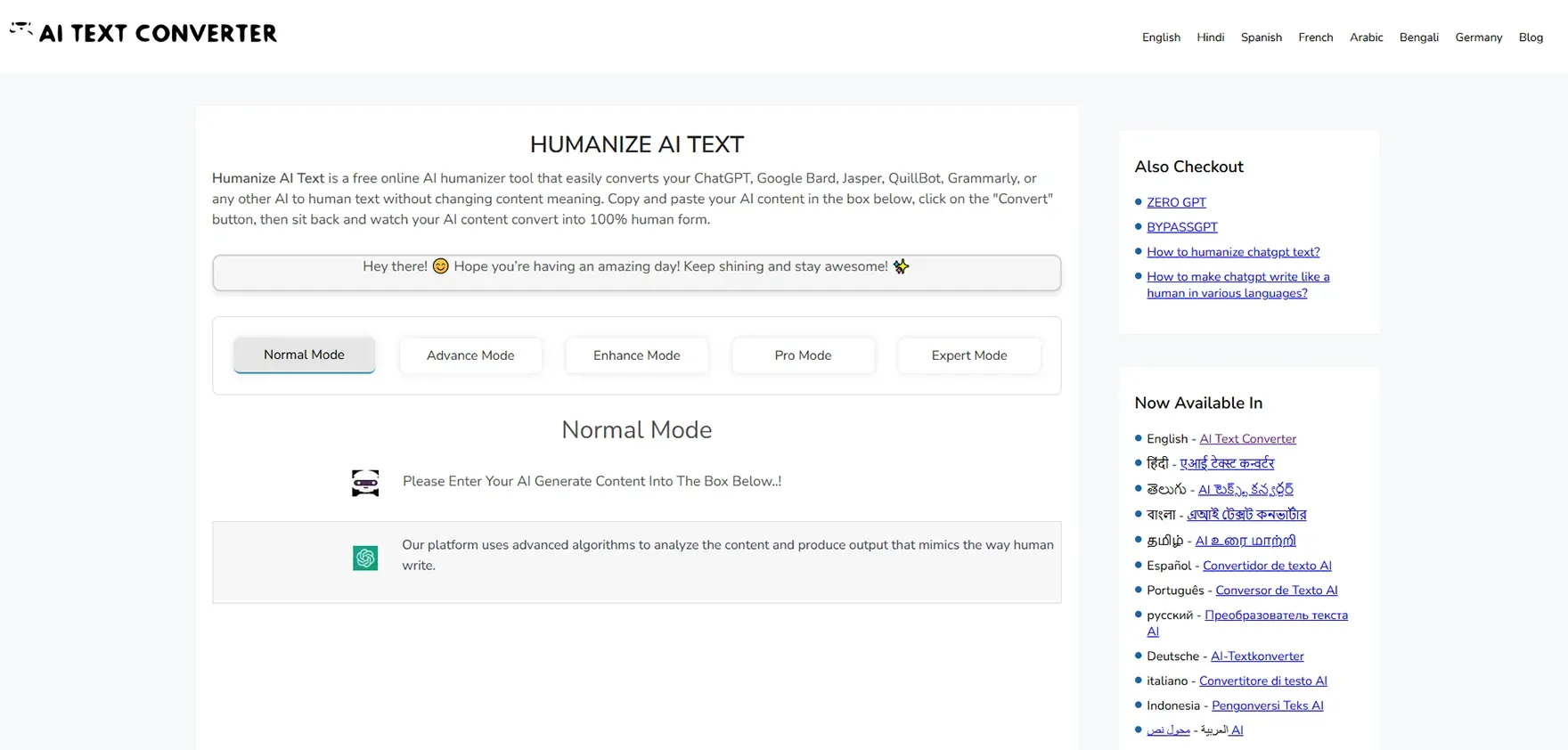 AI Text Converter