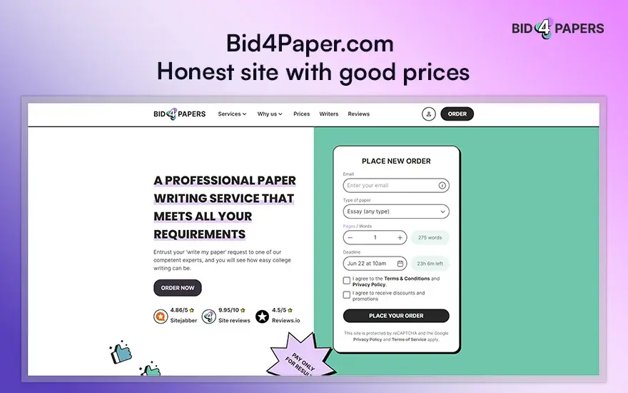 Bid4Paper.com - Honest site with good prices