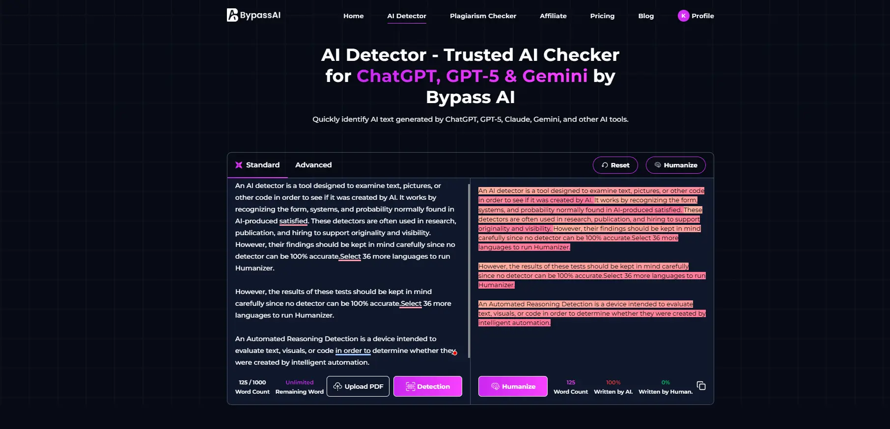 Bypass after Humanzing