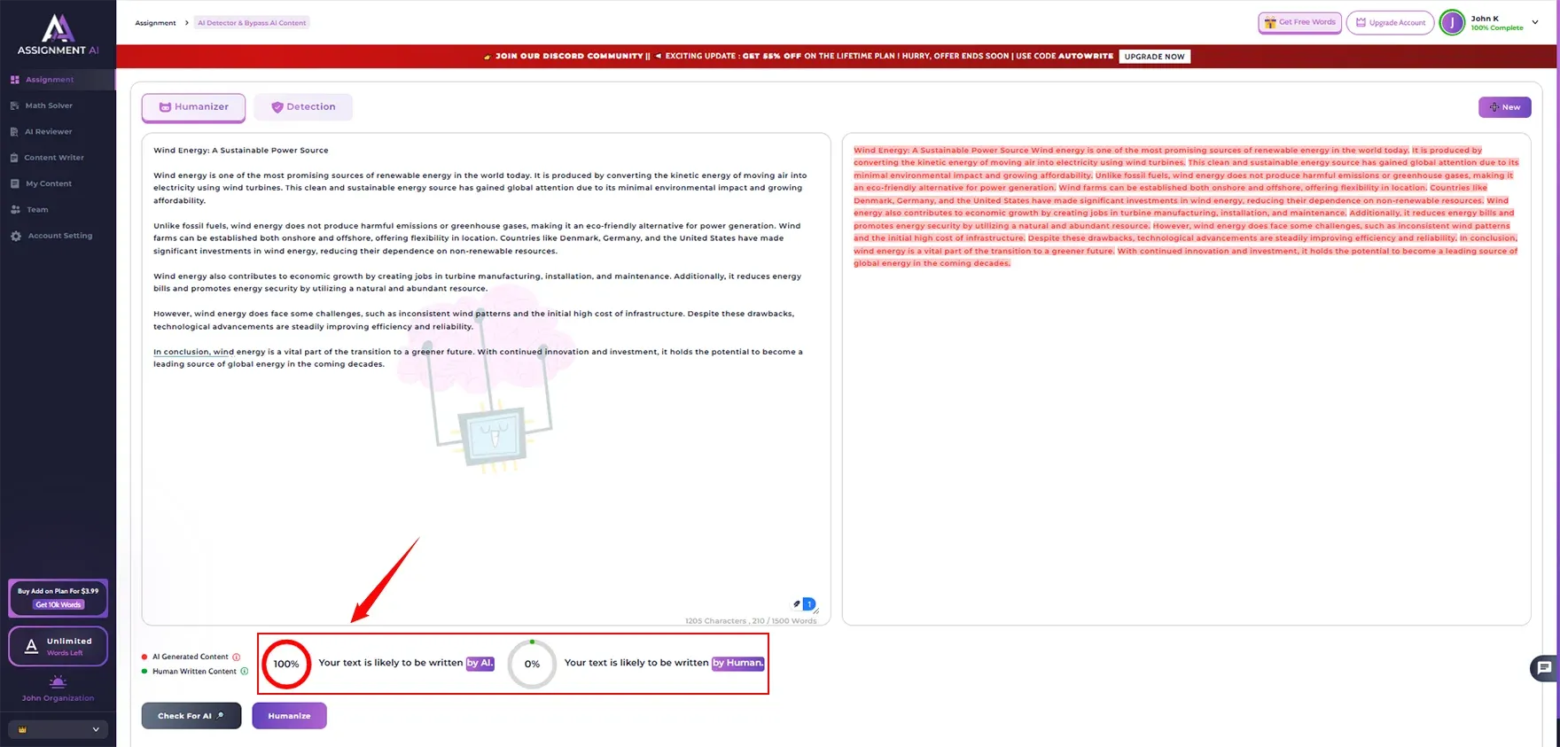 Checked in AssignmentGPT AI