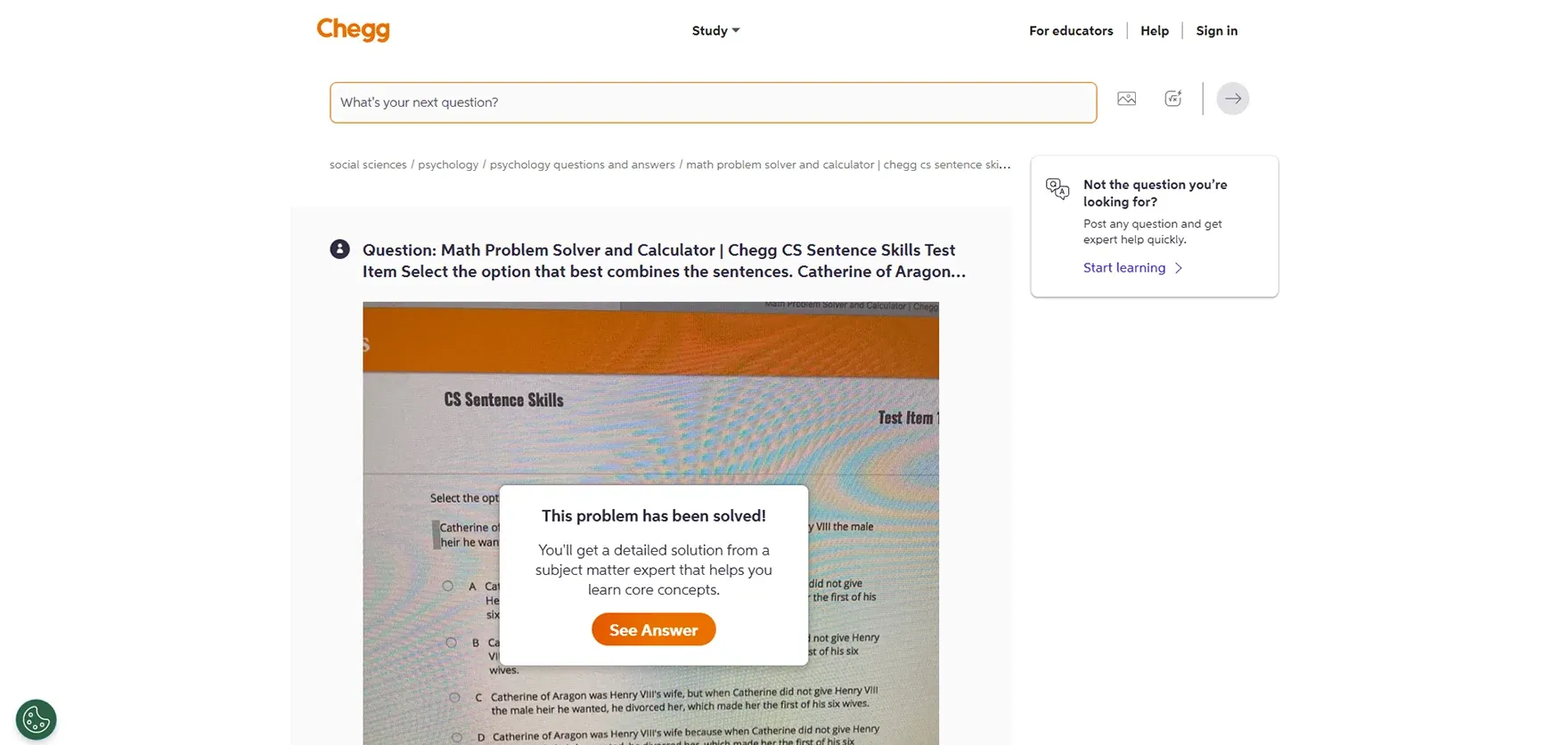 Chegg Math Solver 