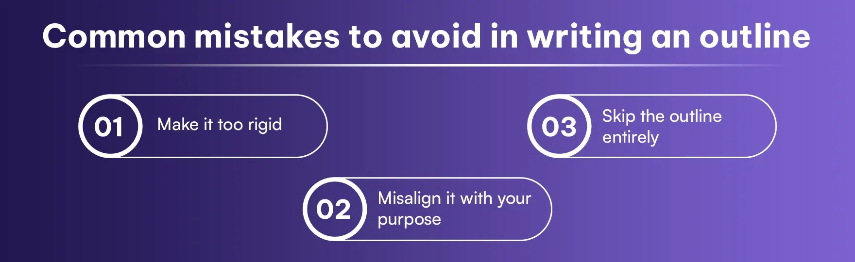 Common mistakes to avoid in writing an outline