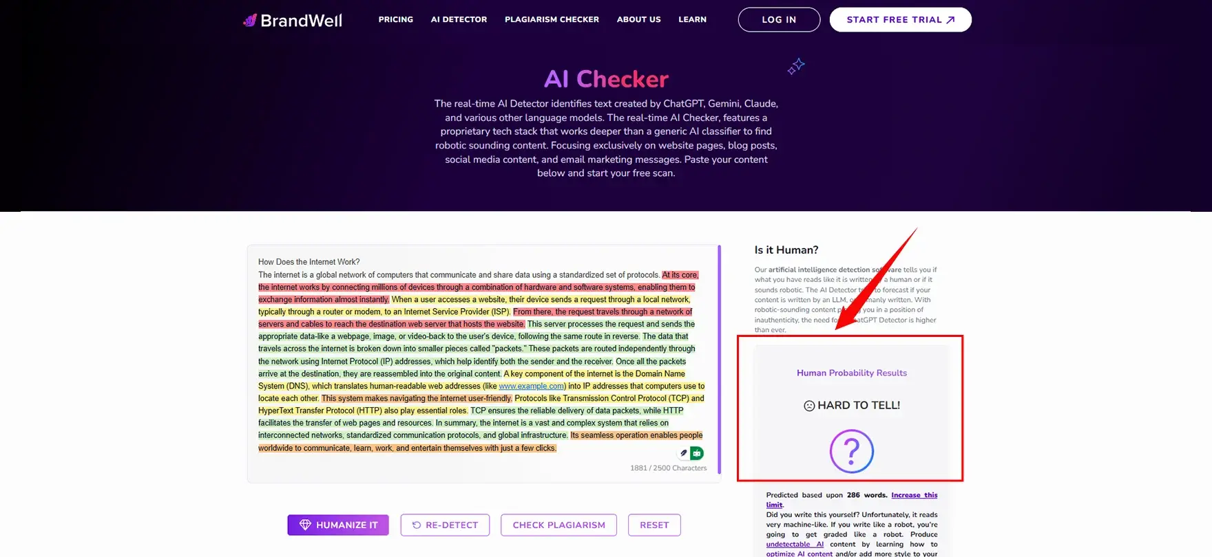 Content at Scale AI Detector 