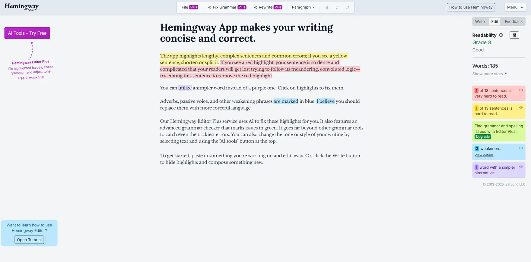 Hemingway Editor