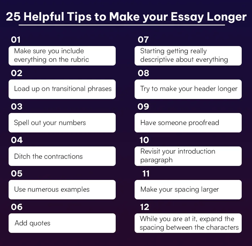 25 Helpful Tips to Make your Essay Longer