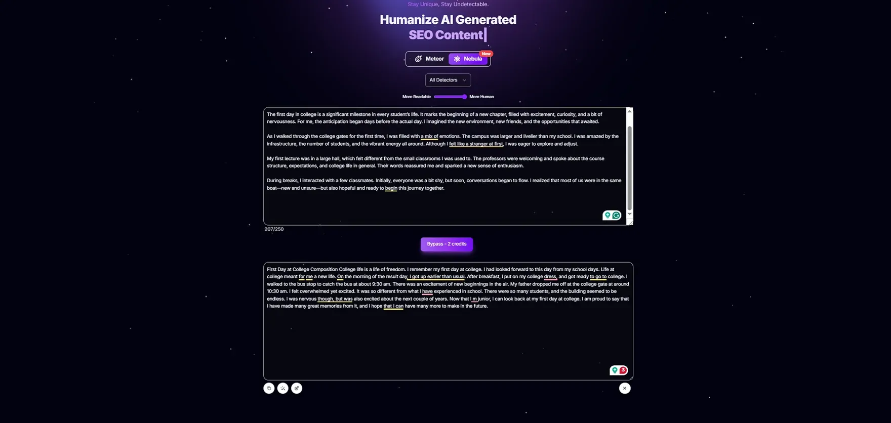 Humanize AI Content in CogniBypass