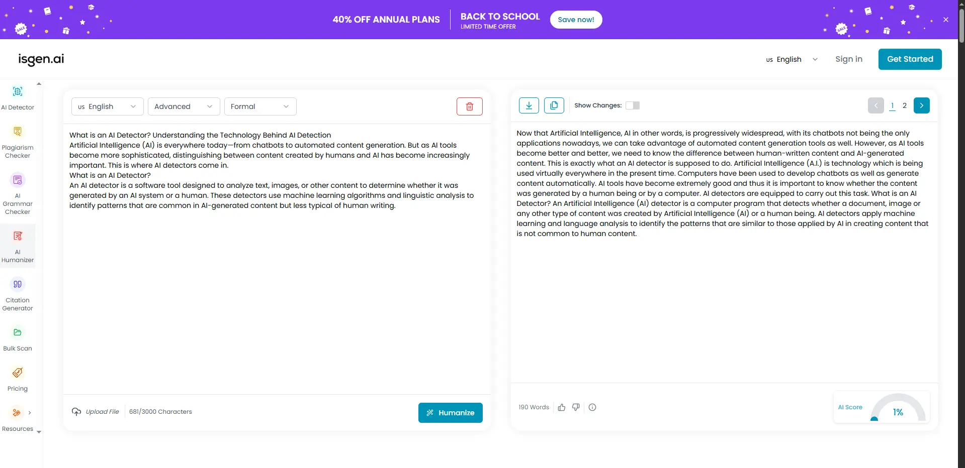 Humanized content Humanized content