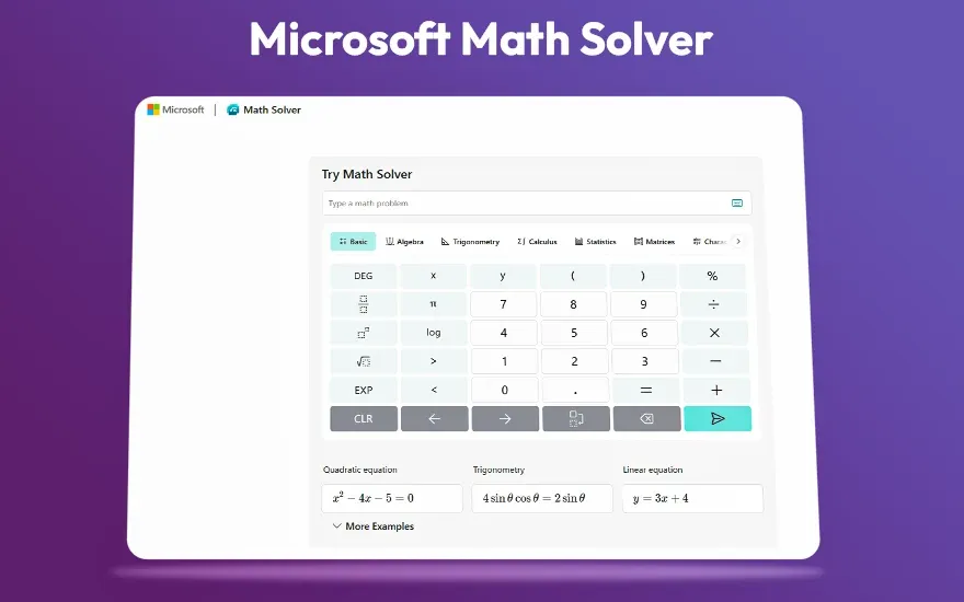 Microsoft Math Solver