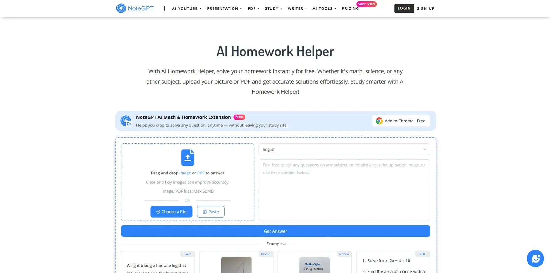 NoteGPT AI Homework Helper