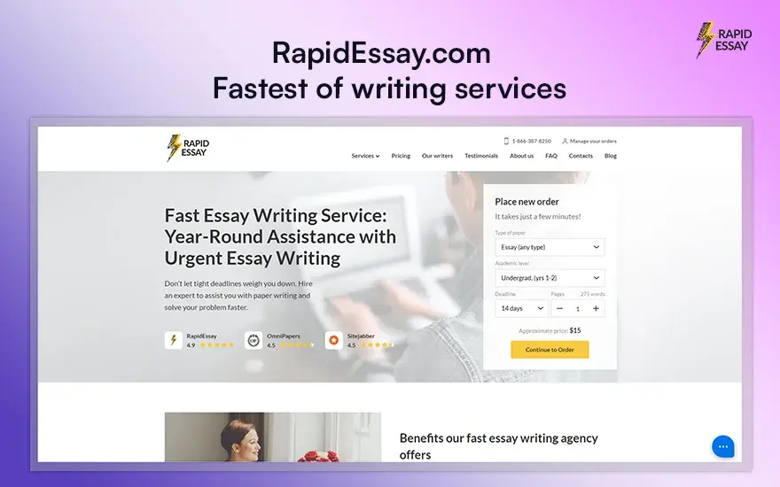 RapidEssay.com - Fastest of writing services