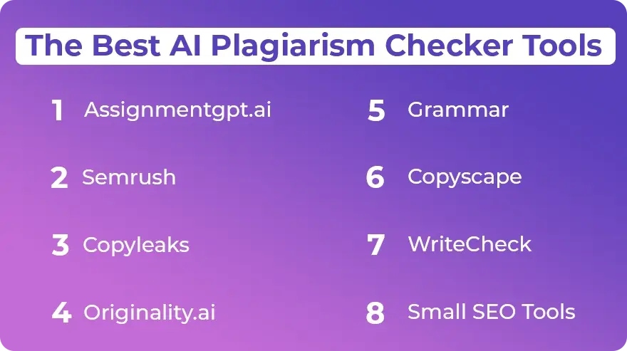 The Best AI Plagiarism Checker Tools