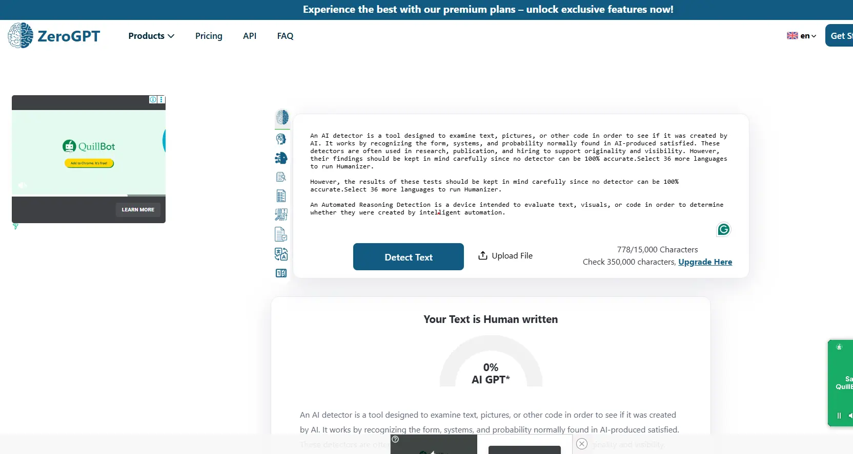 Zerogpt After Humanizing text