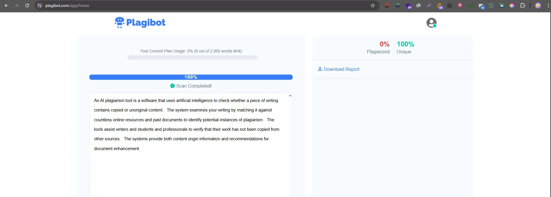 Plagibot Plagiarism Checker Review